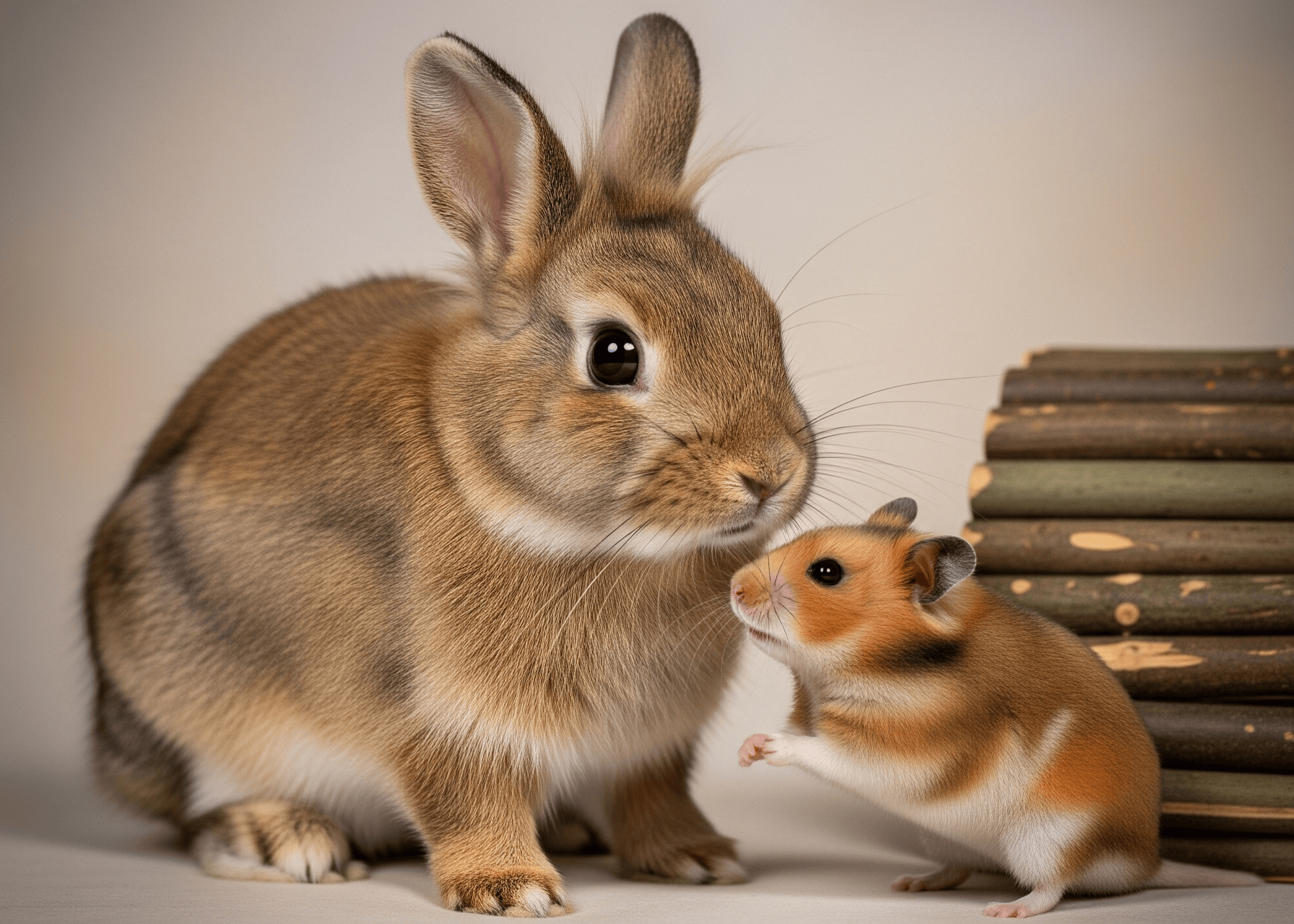 Lapin et hamster