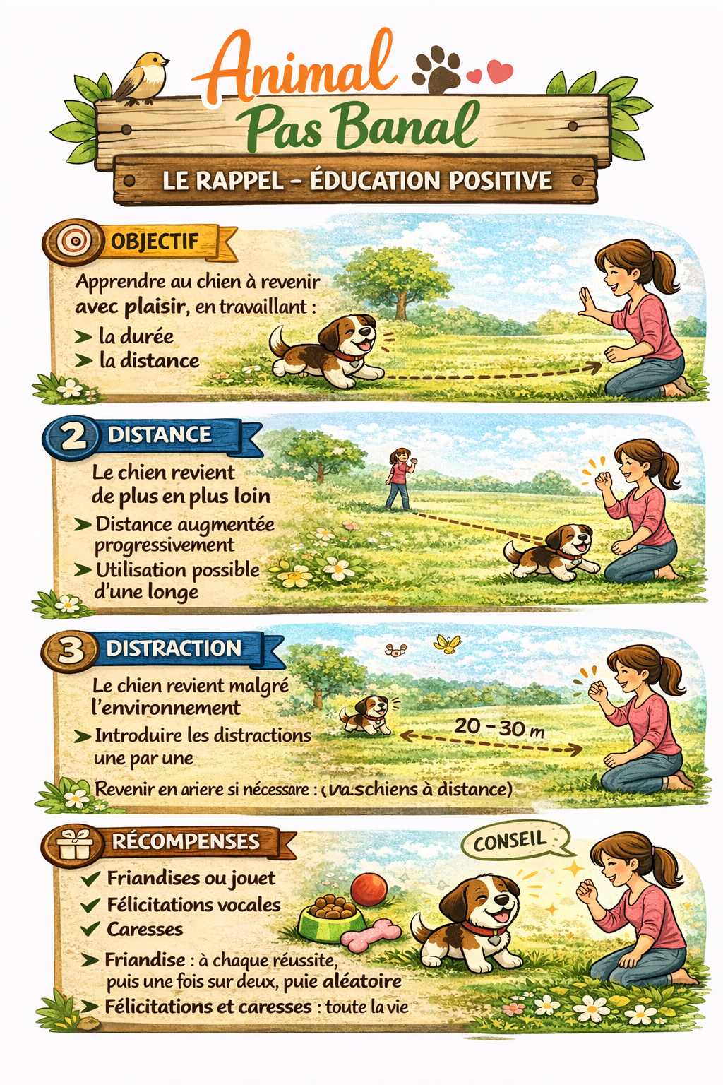 Apprendre le rappel avec plus de durée distance et distraction
